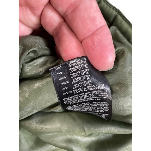 AWAKND LAND 3XL Mens Green Parka Faux Fur Hood WINTER COAT SIZE 3XL SKU 9294 - Picture 9 of 16
